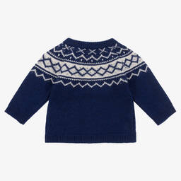 Tartine et Chocolat-بلوفر صوف محبوك لون أزرق للأولاد | Childrensalon Outlet