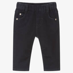Tartine et Chocolat-Boys Dark Blue Jersey Trousers | Childrensalon Outlet