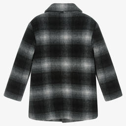 Tartine et Chocolat-Boys Grey Check Wool Coat | Childrensalon Outlet