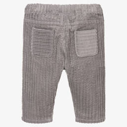 Tartine et Chocolat-Boys Grey Cotton Corduroy Trousers | Childrensalon Outlet