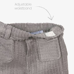 Tartine et Chocolat-Boys Grey Cotton Corduroy Trousers | Childrensalon Outlet