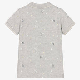 Tartine et Chocolat-Серая рубашка поло из хлопка | Childrensalon Outlet