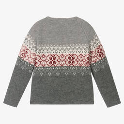 Tartine et Chocolat-كنزة صوف محبوك لون رمادي للأولاد | Childrensalon Outlet