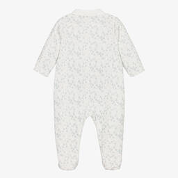 Tartine et Chocolat-Кремово-голубой велюровый комбинезон | Childrensalon Outlet