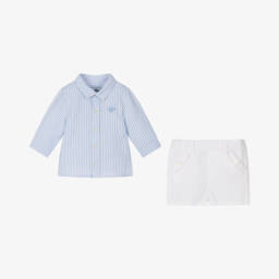 Tartine et Chocolat-طقم أولاد بخطوط فاتحة من القطن والكتان | Childrensalon Outlet