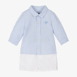 Tartine et Chocolat-طقم أولاد بخطوط فاتحة من القطن والكتان | Childrensalon Outlet