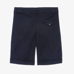 Tartine et Chocolat-Boys Navy Blue Cotton Chino Shorts | Childrensalon Outlet