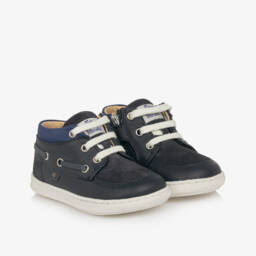 Tartine et Chocolat-أحذية جلدية زرقاء داكنة للأولاد الصغار | Childrensalon Outlet