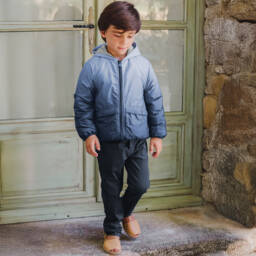 Tartine et Chocolat-بنطلون تشينو كحلي مرن للأولاد | Childrensalon Outlet