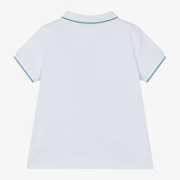 Tartine et Chocolat-Boys Pale Blue Cotton Piqué Polo Shirt | Childrensalon Outlet