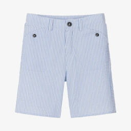 Tartine et Chocolat-Шорты из хлопка в голубую полоску для мальчиков | Childrensalon Outlet