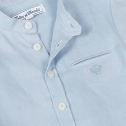 Tartine et Chocolat-قميص كتان بلون السماء للأولاد | Childrensalon Outlet