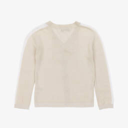 Tartine et Chocolat-Boys Soft Beige Linen Cardigan | Childrensalon Outlet