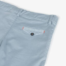 Tartine et Chocolat-Boys Soft Blue Twill Shorts | Childrensalon Outlet