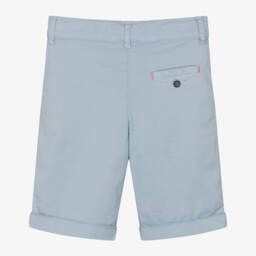 Tartine et Chocolat-Boys Soft Blue Twill Shorts | Childrensalon Outlet