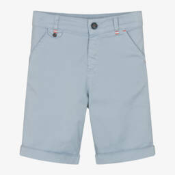 Tartine et Chocolat-Boys Soft Blue Twill Shorts | Childrensalon Outlet