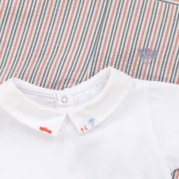 Tartine et Chocolat-طقم دنغري مخطط من القطن للأولاد | Childrensalon Outlet