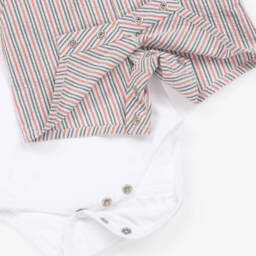 Tartine et Chocolat-طقم دنغري مخطط من القطن للأولاد | Childrensalon Outlet