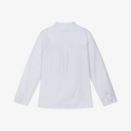 Tartine et Chocolat-Стильная льняная рубашка синего цвета для мальчиков | Childrensalon Outlet