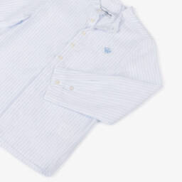 Tartine et Chocolat-Стильная льняная рубашка синего цвета для мальчиков | Childrensalon Outlet