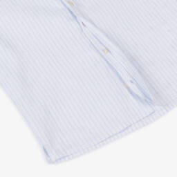 Tartine et Chocolat-Стильная льняная рубашка синего цвета для мальчиков | Childrensalon Outlet