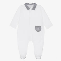 Tartine et Chocolat-Белый хлопковый комбинезон для малышей | Childrensalon Outlet