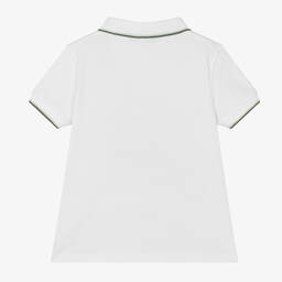 Tartine et Chocolat-Boys White Cotton Piqué Polo Shirt | Childrensalon Outlet
