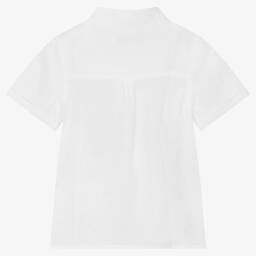 Tartine et Chocolat-Boys White Linen Shirt | Childrensalon Outlet