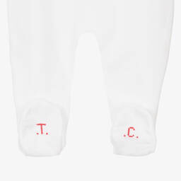 Tartine et Chocolat-Праздничный белый велюровый комбинезон | Childrensalon Outlet