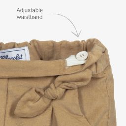 Tartine et Chocolat-Girls Beige Corduroy Trousers | Childrensalon Outlet