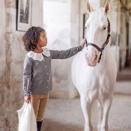 Tartine et Chocolat-Girls Beige Corduroy Trousers | Childrensalon Outlet