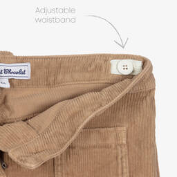 Tartine et Chocolat-Girls Beige Corduroy Trousers | Childrensalon Outlet