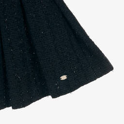 Tartine et Chocolat-Girls Black Tweed Dress | Childrensalon Outlet