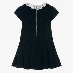Tartine et Chocolat-Girls Black Tweed Dress | Childrensalon Outlet