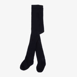 Tartine et Chocolat-Girls Blue Cotton Blend Tights | Childrensalon Outlet