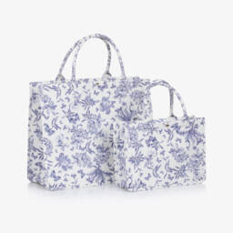 Tartine et Chocolat-Сумка синий и белый с цветочным узором для девочек | Childrensalon Outlet