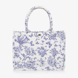 Tartine et Chocolat-Сумка синий и белый с цветочным узором для девочек | Childrensalon Outlet