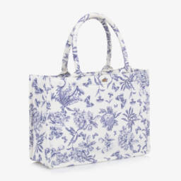 Tartine et Chocolat-Сумка синий и белый с цветочным узором для девочек | Childrensalon Outlet