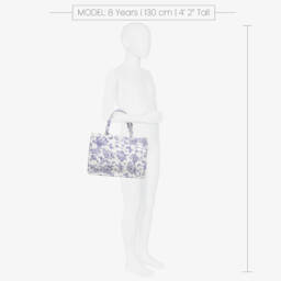 Tartine et Chocolat-Сумка синий и белый с цветочным узором для девочек | Childrensalon Outlet