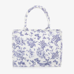 Tartine et Chocolat-Сумка синий и белый с цветочным узором для девочек | Childrensalon Outlet