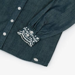 Tartine et Chocolat-بلوزة شامبراي لون أزرق | Childrensalon Outlet