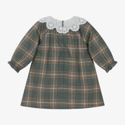 Tartine et Chocolat-Girls Checked Cotton Collared Dress | Childrensalon Outlet