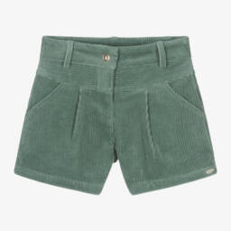 Tartine et Chocolat-شورت كوردروي قطن لون أخضر للبنات | Childrensalon Outlet
