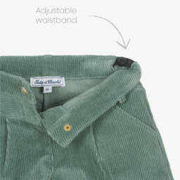 Tartine et Chocolat-شورت كوردروي قطن لون أخضر للبنات | Childrensalon Outlet