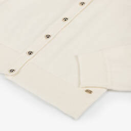 Tartine et Chocolat-Girls Cream Wool & Cashmere Cardigan | Childrensalon Outlet