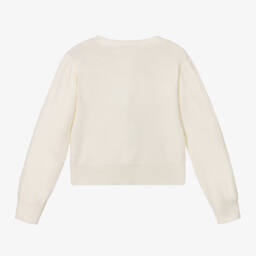 Tartine et Chocolat-Girls Cream Wool & Cashmere Cardigan | Childrensalon Outlet