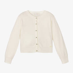 Tartine et Chocolat-Girls Cream Wool & Cashmere Cardigan | Childrensalon Outlet
