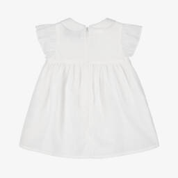 Tartine et Chocolat-فستان أبيض مطرز للبنات | Childrensalon Outlet