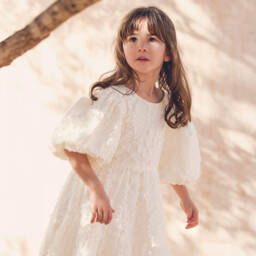 Tartine et Chocolat-Элегантное платье из тюля с цветочными пайетками для девочек | Childrensalon Outlet