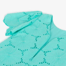 Tartine et Chocolat-فستان زهر القطن الأخضر للبنات | Childrensalon Outlet